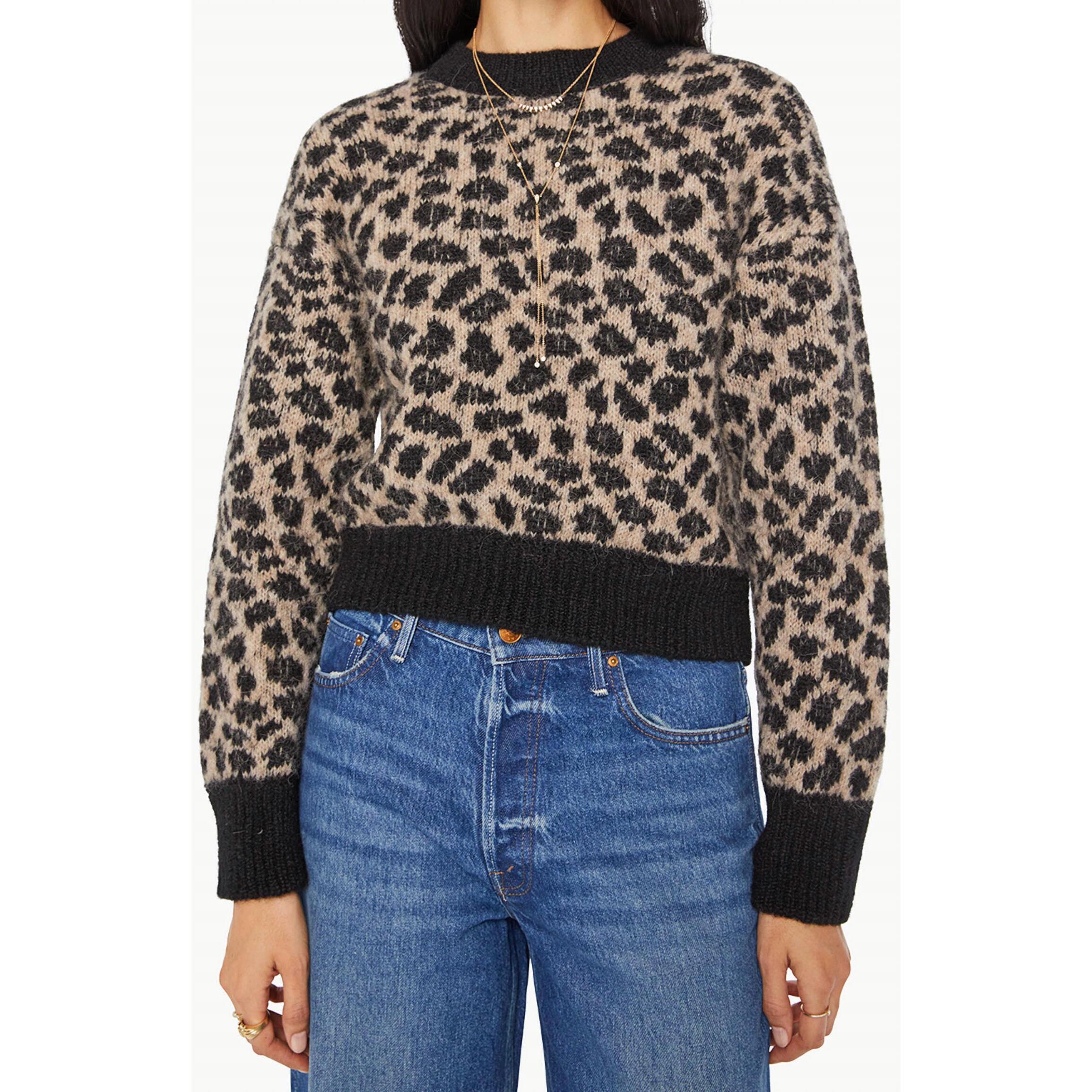 New Mother Itsy Crop Jumper In Spotted At The Front Row